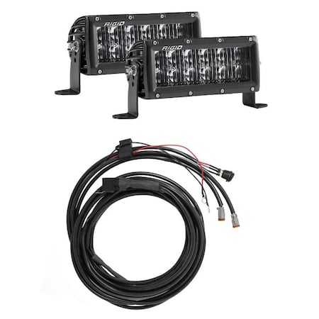 Truck-Lite Universal E-Series Led Driving Light, 12 Diodes, Clear Rectangular Polycarbonate Lens, Deutsch 84720